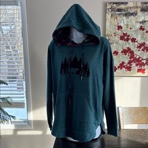 Maurice’s plaid tree hoodie